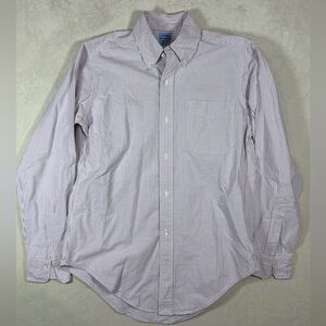 Mercer & Sons 15.5 34 OCBD Oxford Cloth Button Down Men's Striped USA Made Shirt